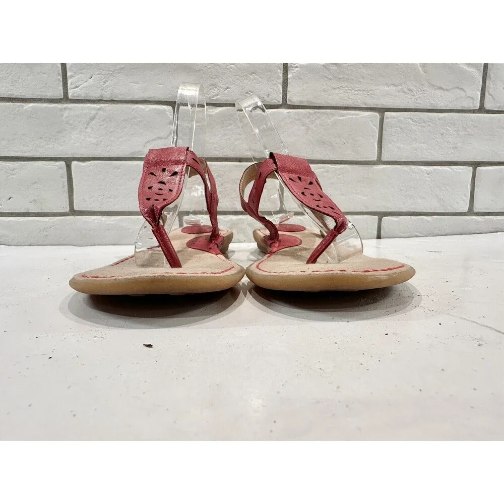b.o.c. by Born Womens‎ Red Ankle Strap Sandals Sz US 9M
